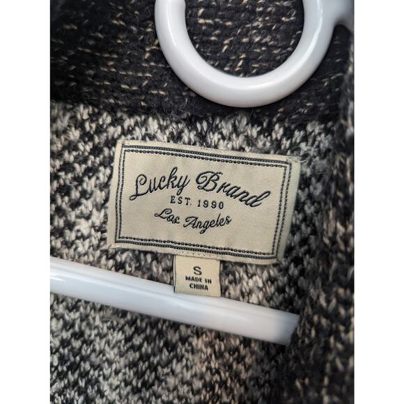 Lucky Brand Size S Cardigan Sweater Wool Southwest Boho Aztec Geometric Print - Picture 9 of 12